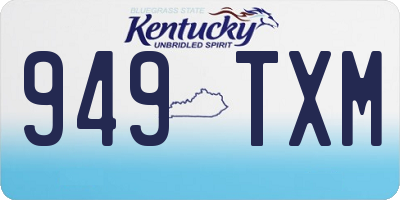 KY license plate 949TXM