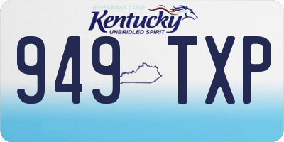 KY license plate 949TXP