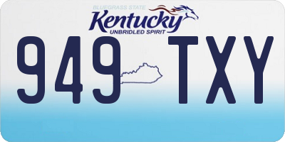 KY license plate 949TXY