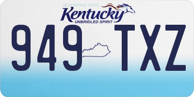 KY license plate 949TXZ