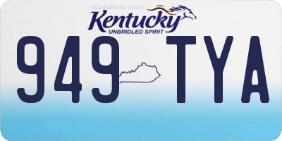 KY license plate 949TYA