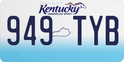 KY license plate 949TYB