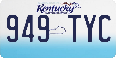 KY license plate 949TYC