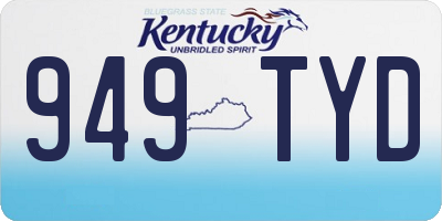 KY license plate 949TYD