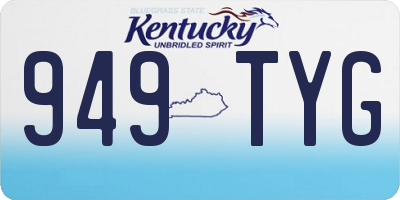 KY license plate 949TYG