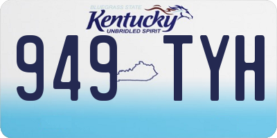 KY license plate 949TYH