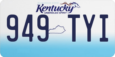 KY license plate 949TYI