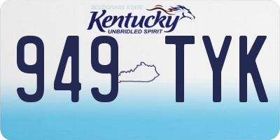 KY license plate 949TYK