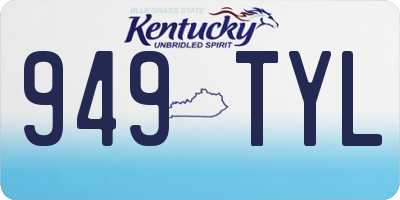 KY license plate 949TYL