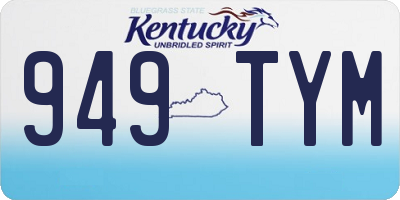 KY license plate 949TYM