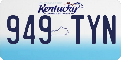 KY license plate 949TYN