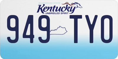 KY license plate 949TYO