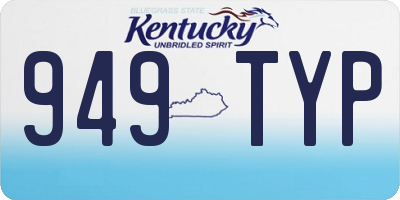 KY license plate 949TYP