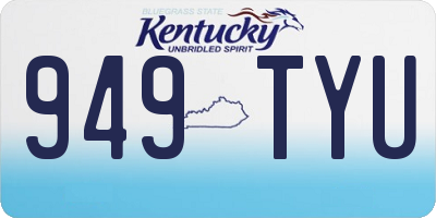 KY license plate 949TYU
