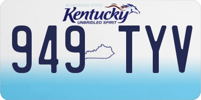 KY license plate 949TYV