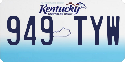KY license plate 949TYW