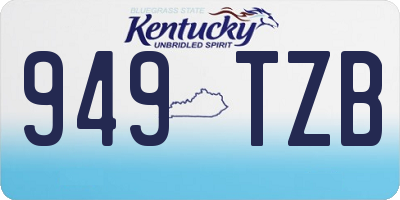 KY license plate 949TZB