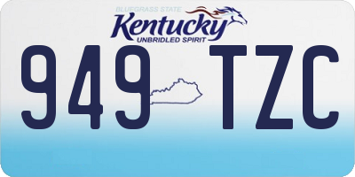 KY license plate 949TZC