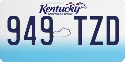 KY license plate 949TZD