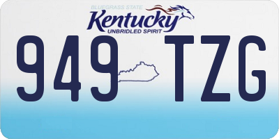 KY license plate 949TZG