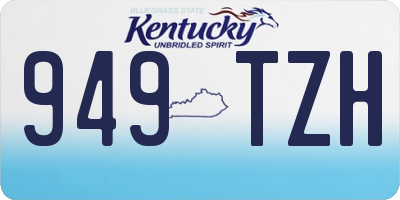 KY license plate 949TZH