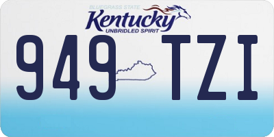 KY license plate 949TZI
