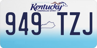 KY license plate 949TZJ