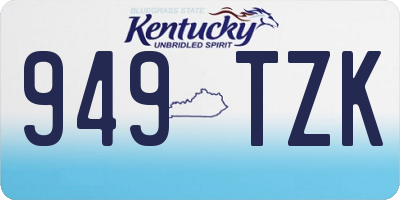 KY license plate 949TZK