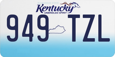 KY license plate 949TZL
