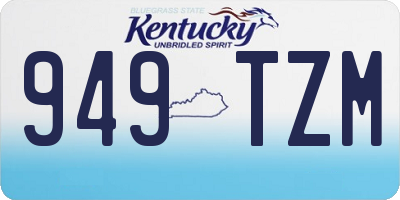 KY license plate 949TZM