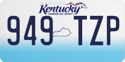 KY license plate 949TZP