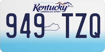 KY license plate 949TZQ