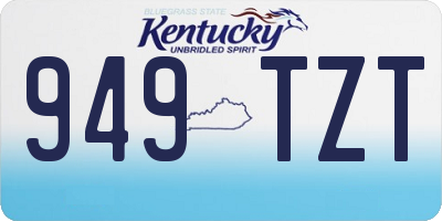 KY license plate 949TZT