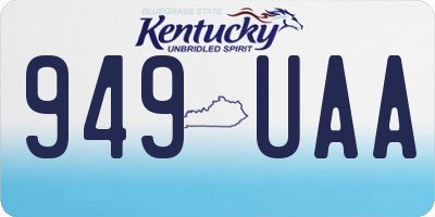KY license plate 949UAA