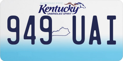 KY license plate 949UAI