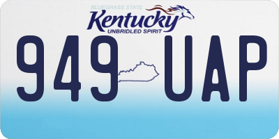 KY license plate 949UAP