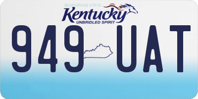 KY license plate 949UAT