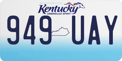 KY license plate 949UAY