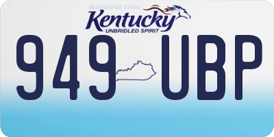 KY license plate 949UBP