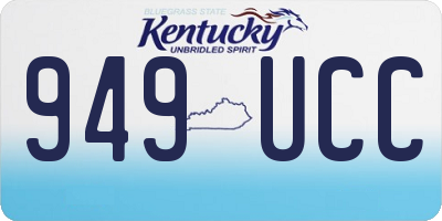KY license plate 949UCC