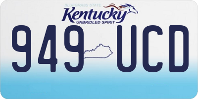 KY license plate 949UCD