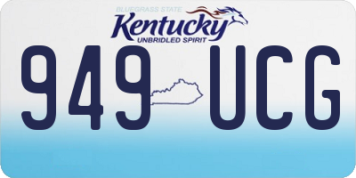 KY license plate 949UCG