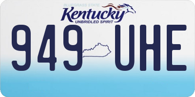 KY license plate 949UHE