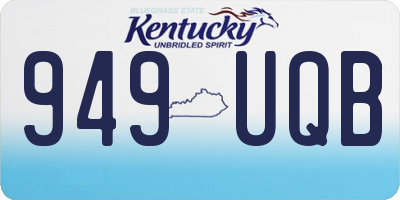 KY license plate 949UQB