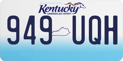KY license plate 949UQH