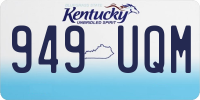 KY license plate 949UQM