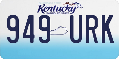 KY license plate 949URK