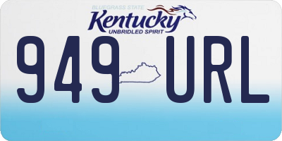 KY license plate 949URL