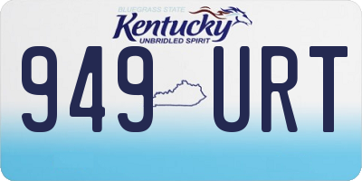 KY license plate 949URT