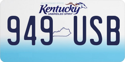 KY license plate 949USB